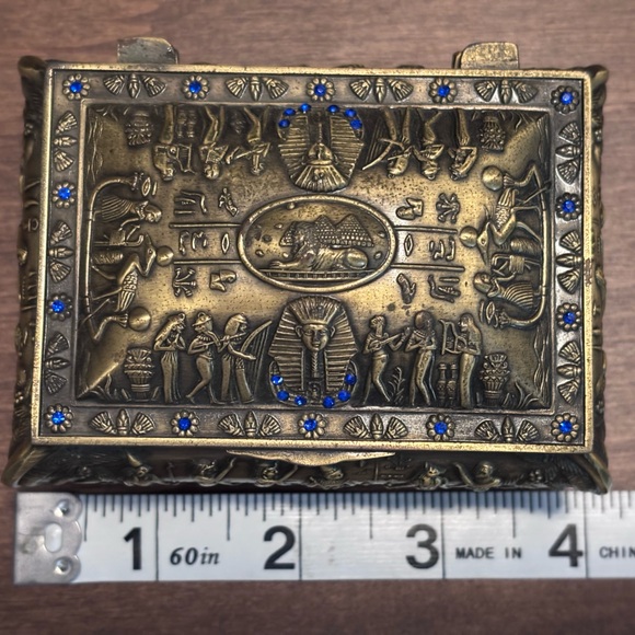 Egyptian Jewelry Box with Blue Accents - Picture 8 of 12